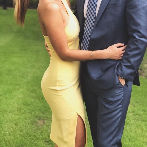 yellow wedding dress guest